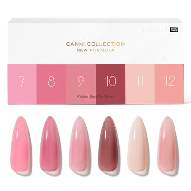 CANNI 9ml Hema Free KIT 6 Unidades Rubber Base Quick Gel (LARGA ENTREGA 21-25 DÍAS)