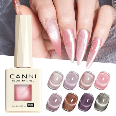 CANNI 9ml Hema Free 8001-8008 Shimmer Velvet (LARGA ENTREGA 21-25 DÍAS)