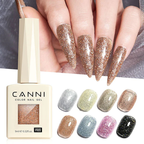 CANNI 9ml Hema Free Esmaltes Permanentes 8057-8064 Diamond Glitter
