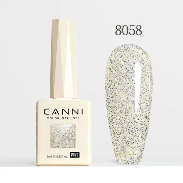 CANNI 9ml Hema Free Esmaltes Permanentes 8057-8064 Diamond Glitter