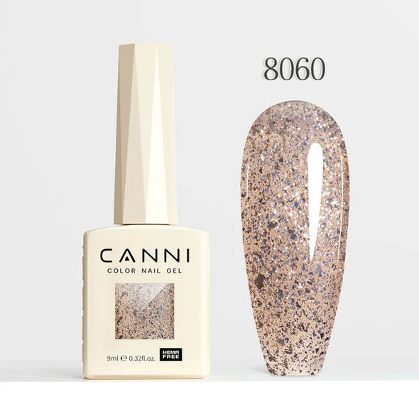 CANNI 9ml Hema Free Esmaltes Permanentes 8057-8064 Diamond Glitter
