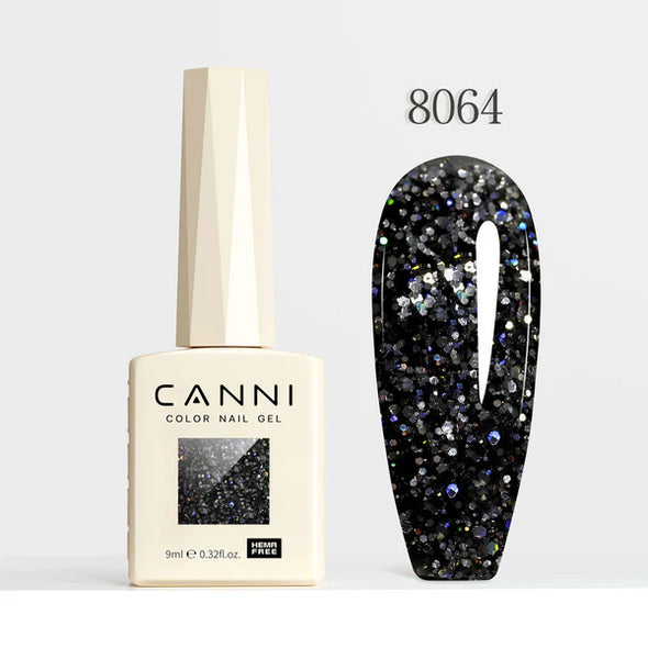 CANNI 9ml Hema Free Esmaltes Permanentes 8057-8064 Diamond Glitter