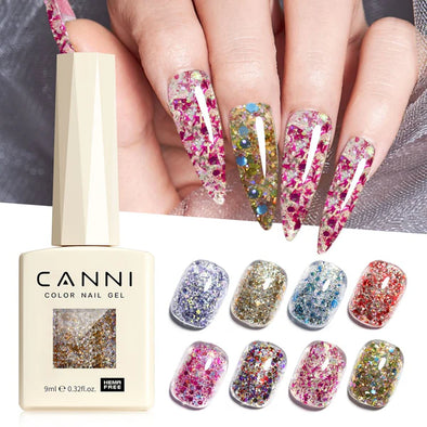CANNI 9ml Hema Free 8081-8088 Glitz Flash (LARGA ENTREGA 21-25 DÍAS)