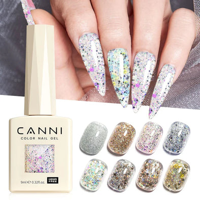 CANNI 9ml Hema Free 8089-8096 Dawn Crystal Flash (LARGA ENTREGA 21-25 DÍAS)