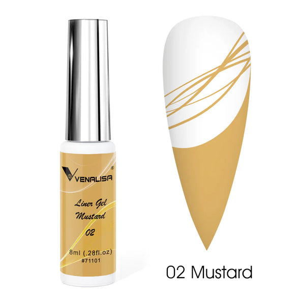 Liner Gel VENALISA 8 ml para decoración de uñas – Trazos finos y precisos