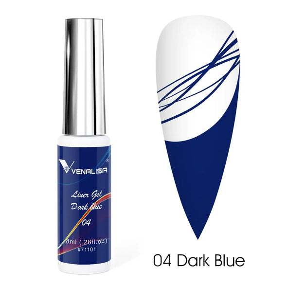 Liner Gel VENALISA 8 ml para decoración de uñas – Trazos finos y precisos