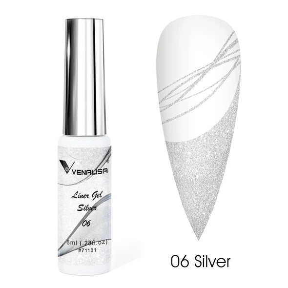 Liner Gel VENALISA 8 ml para decoración de uñas – Trazos finos y precisos