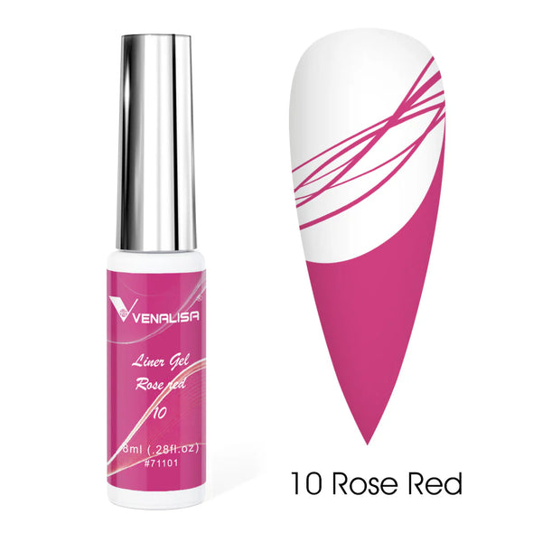 Liner Gel VENALISA 8 ml para decoración de uñas – Trazos finos y precisos