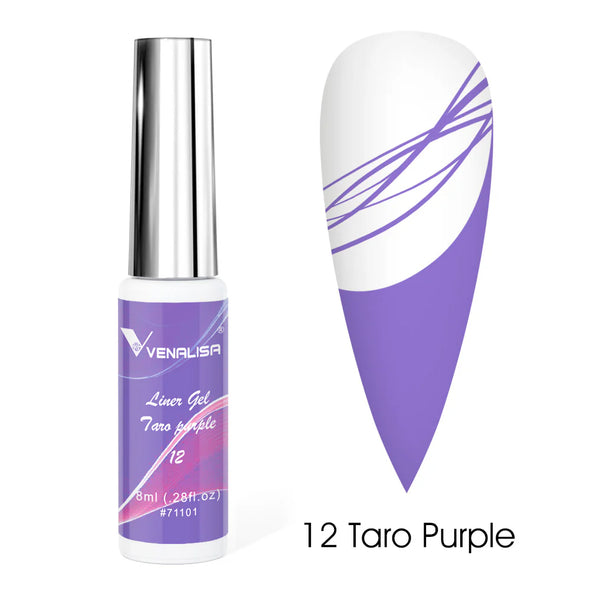 Liner Gel VENALISA 8 ml para decoración de uñas – Trazos finos y precisos