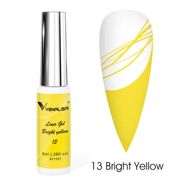 Liner Gel VENALISA 8 ml para decoración de uñas – Trazos finos y precisos
