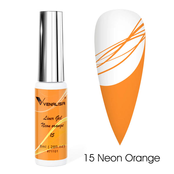 Liner Gel VENALISA 8 ml para decoración de uñas – Trazos finos y precisos