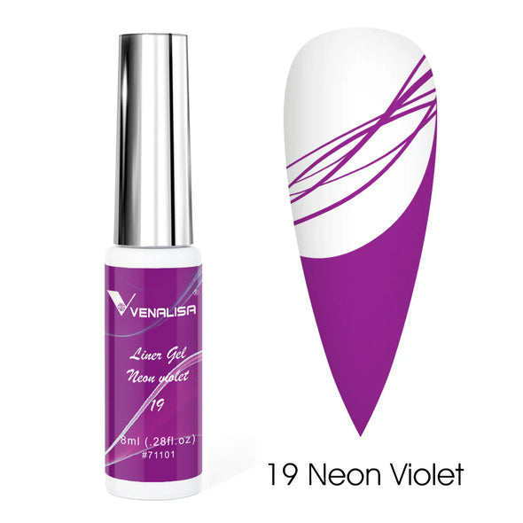 Liner Gel VENALISA 8 ml para decoración de uñas – Trazos finos y precisos