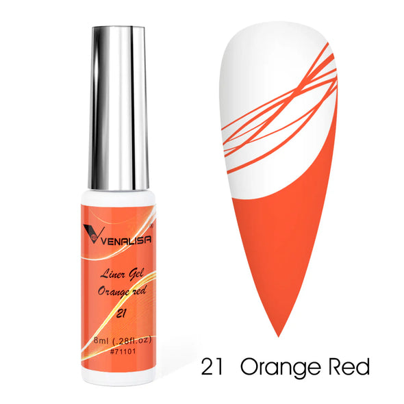 Liner Gel VENALISA 8 ml para decoración de uñas – Trazos finos y precisos