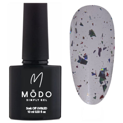 Top Coat sin capa pegajosa con efectos MODO 10ml - Rainbow Flakes Top Coat