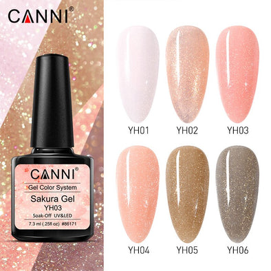Esmalte permanente SAKURA con shimmer 7.3 ml CANNI