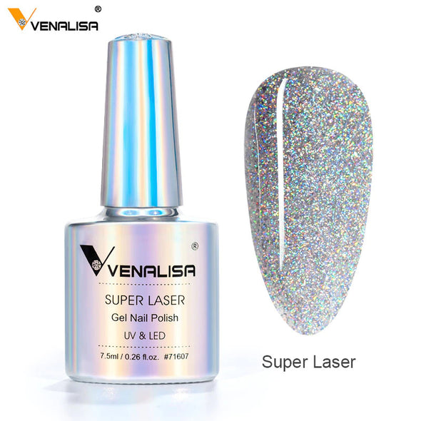 Esmalte permanente purpurina unicornio VENALISA 7.5ml - holográfico
